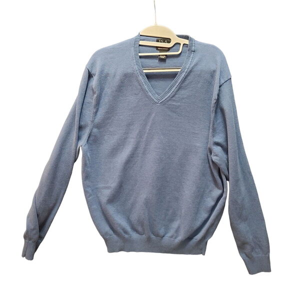 Jos A Bank Mens Sweater Gray Size XL 100% Pima Cotton Pullover Long Sleeve - Picture 1 of 12